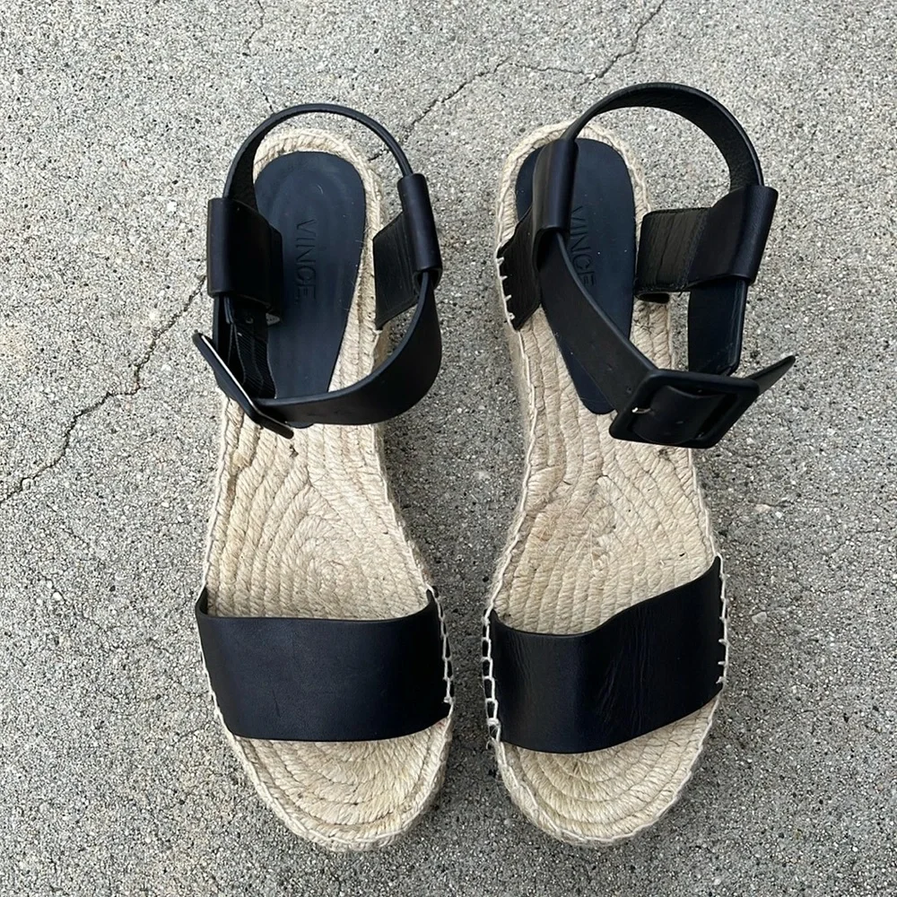 Vince Abby Leather Espadrille Sandal
